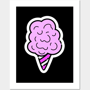 Cotton Candy // Line Art Sticker Posters and Art